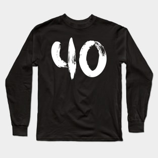 Number 40 Long Sleeve T-Shirt